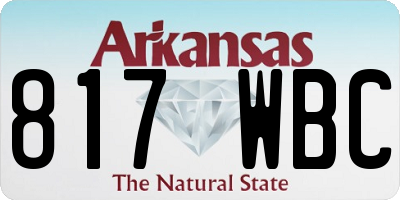 AR license plate 817WBC
