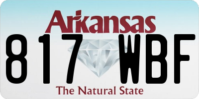AR license plate 817WBF