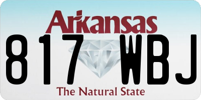 AR license plate 817WBJ