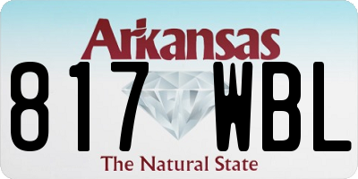 AR license plate 817WBL