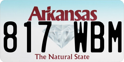 AR license plate 817WBM