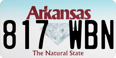 AR license plate 817WBN