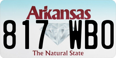 AR license plate 817WBO