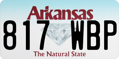 AR license plate 817WBP