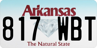 AR license plate 817WBT