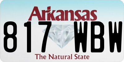 AR license plate 817WBW