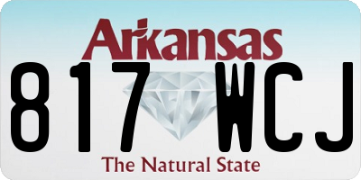 AR license plate 817WCJ