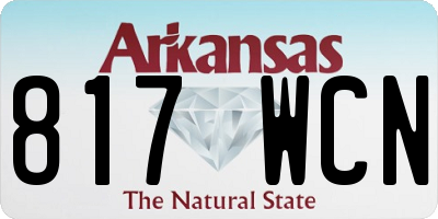 AR license plate 817WCN