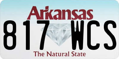 AR license plate 817WCS