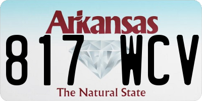 AR license plate 817WCV