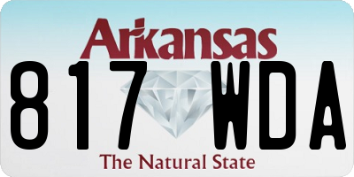 AR license plate 817WDA