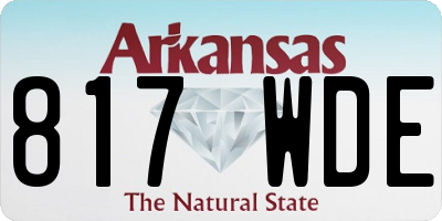 AR license plate 817WDE