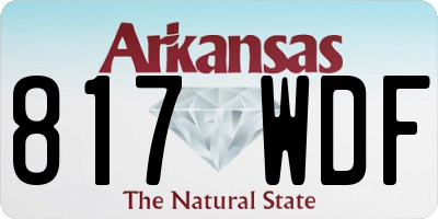 AR license plate 817WDF