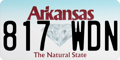 AR license plate 817WDN