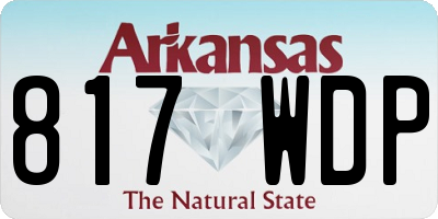 AR license plate 817WDP