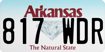 AR license plate 817WDR