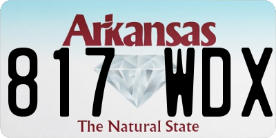AR license plate 817WDX