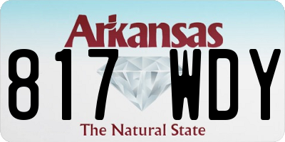 AR license plate 817WDY