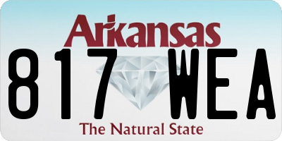 AR license plate 817WEA