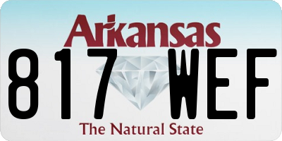AR license plate 817WEF