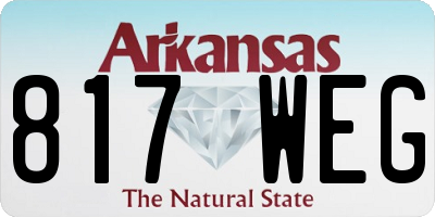 AR license plate 817WEG