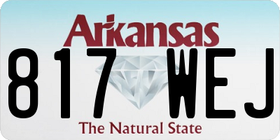 AR license plate 817WEJ