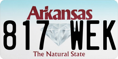 AR license plate 817WEK