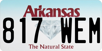 AR license plate 817WEM