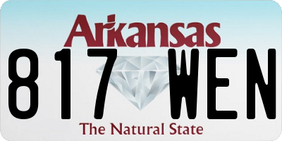 AR license plate 817WEN