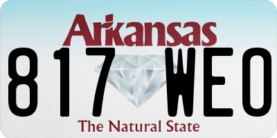 AR license plate 817WEO