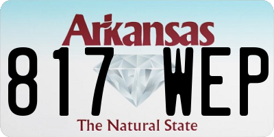 AR license plate 817WEP