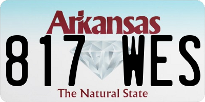 AR license plate 817WES