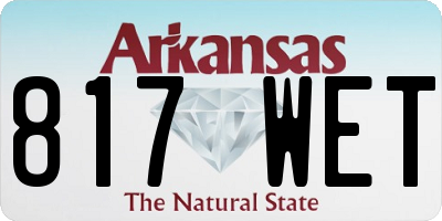 AR license plate 817WET