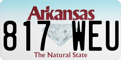 AR license plate 817WEU