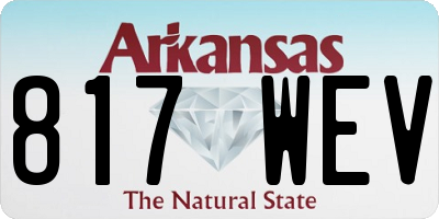 AR license plate 817WEV