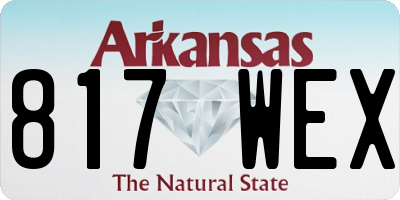 AR license plate 817WEX
