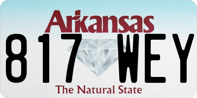 AR license plate 817WEY