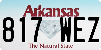 AR license plate 817WEZ
