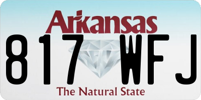 AR license plate 817WFJ