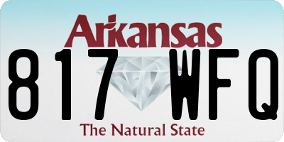 AR license plate 817WFQ
