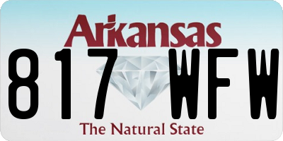 AR license plate 817WFW