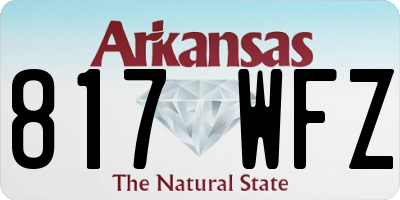 AR license plate 817WFZ