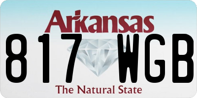 AR license plate 817WGB
