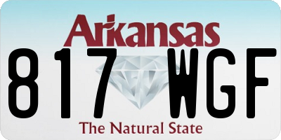 AR license plate 817WGF