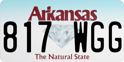 AR license plate 817WGG