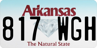 AR license plate 817WGH