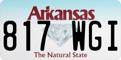 AR license plate 817WGI