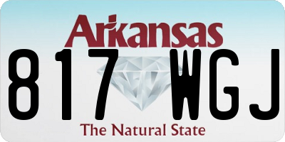 AR license plate 817WGJ