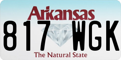 AR license plate 817WGK