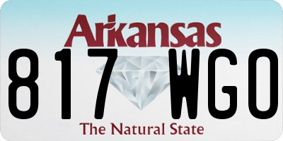 AR license plate 817WGO